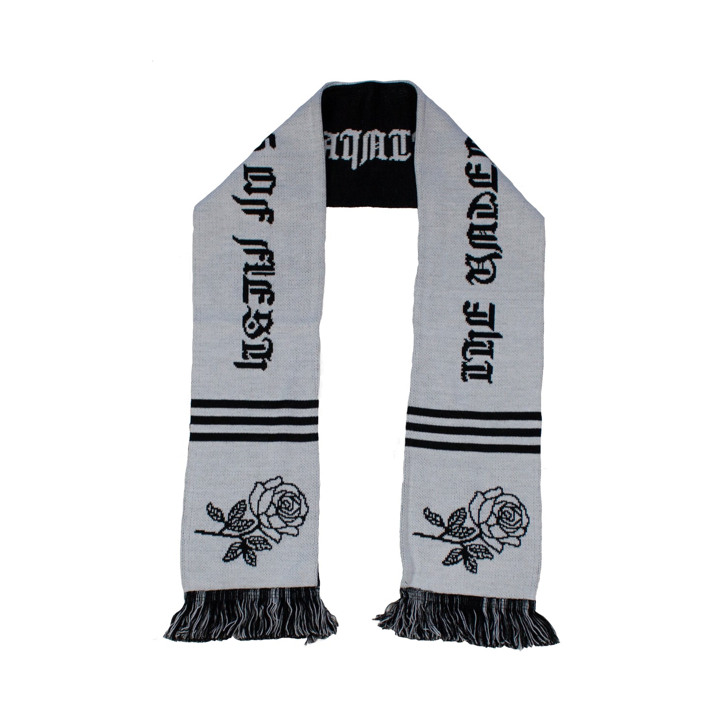 "THE UNDERPAINTING OF FLESH" KNIT FOOTBALL SCARF