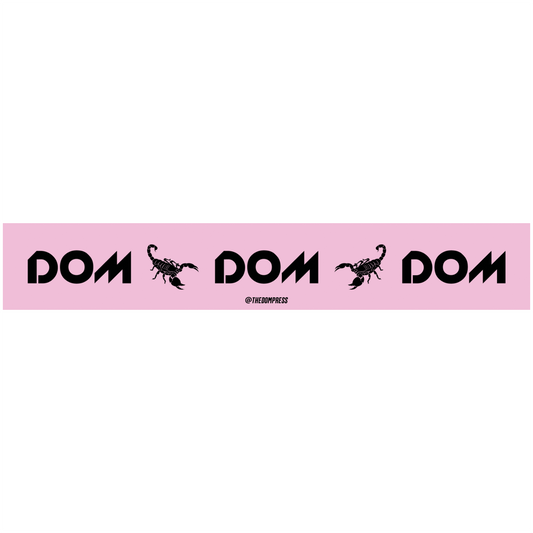 DOM SCORPION PINK STICKER