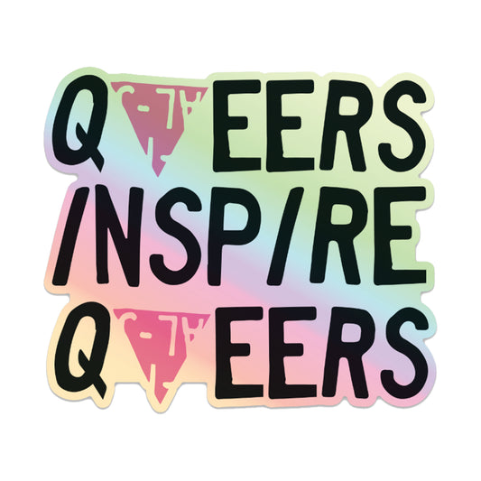 QUEERS INSPIRE QUEERS STICKER